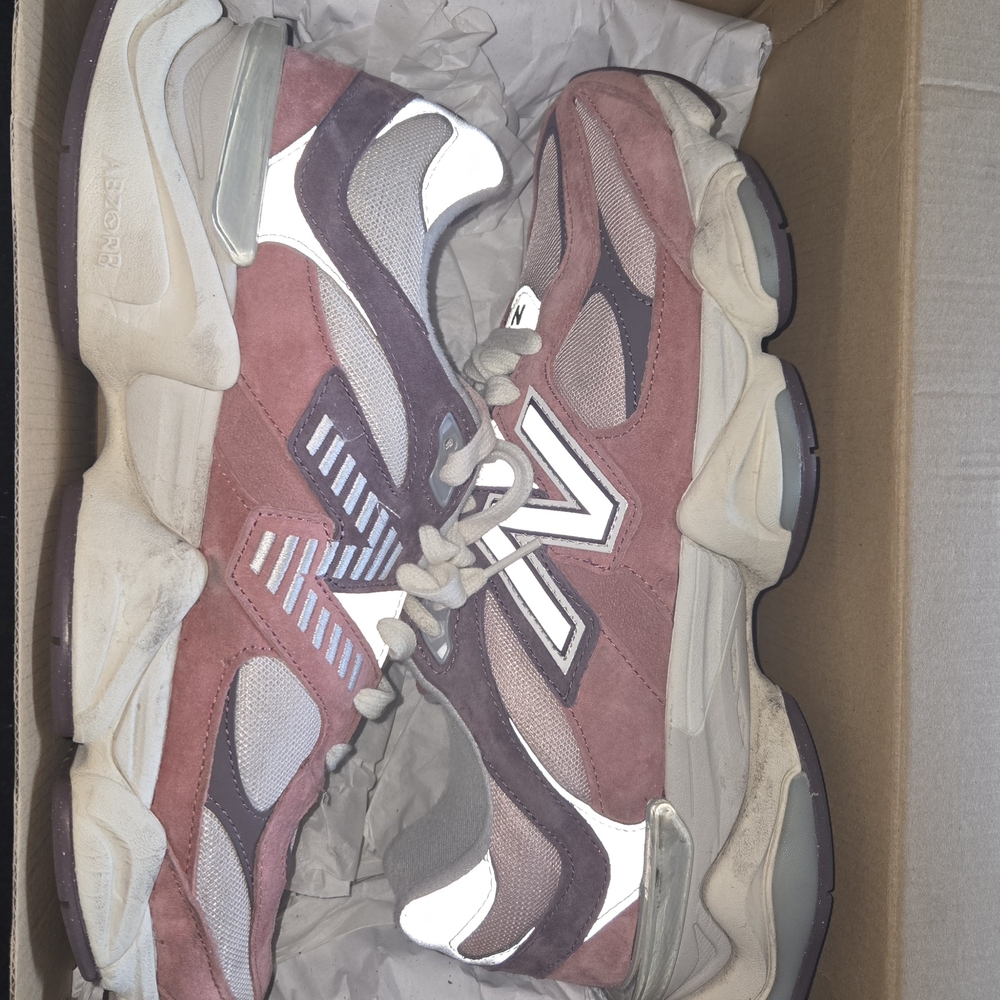 New Balance Burgundy and White Sneakers